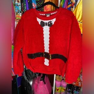 Fuzzy Santa top